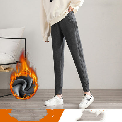 Women's Plus Velvet Thick Loose Casual Pant